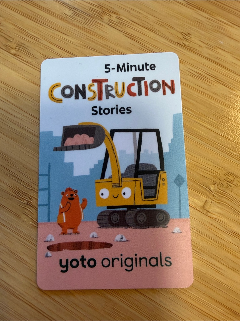 Yoto Originals 5-Minute Construction Stories Card - Yellow
